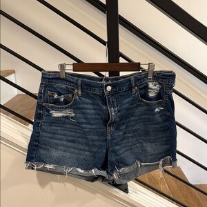 American Eagle Outfitters Blue Jean Shorts Distressed Casual